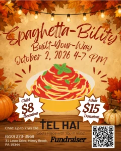 2026 Spaghetti Fundraiser Flyer 2 White